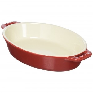 Travessa Oval Cereja 23cm Staub Ceramic