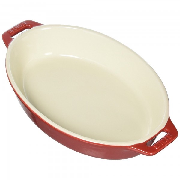 Travessa Oval Cereja 23cm Staub Ceramic