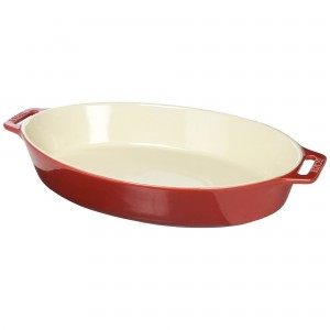 Travessa Oval Cereja 37cm Staub Ceramic