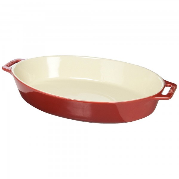 Travessa Oval Cereja 37cm Staub Ceramic