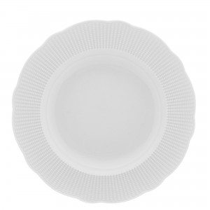 Prato Fundo Wolff Edirne Branca 23cm de Porcelana