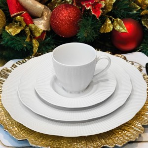 Prato Raso Wolff Edirne Branca 27cm de Porcelana