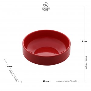 Bowl Wolff Vadim Vermelho 16cm de Cerâmica