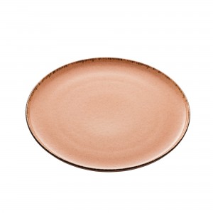 Jogo de Prato Raso Wolff Reactive Pêssego 27cm 6 Peças de Porcelana
