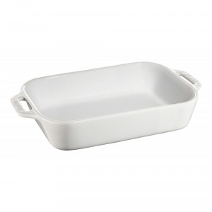 Travessa Retangular Branca 27x20cm Staub Ceramic