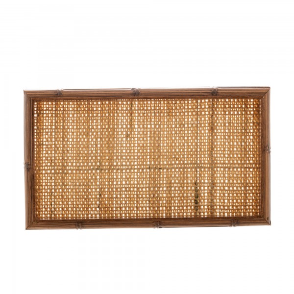 Bandeja 30cm Woodart Bambu de Teca e Sisal