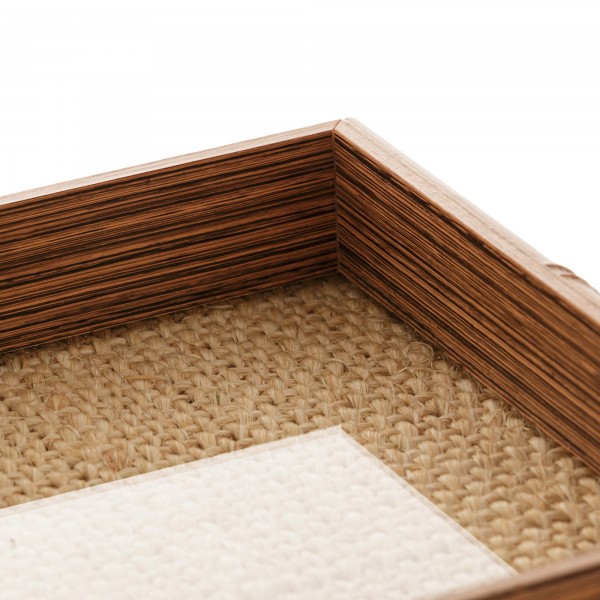 Bandeja 30cm Woodart Bambu de Teca e Sisal