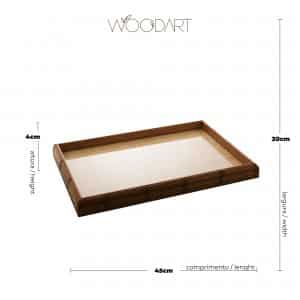 Bandeja 45cm Woodart Bambu de Madeira e Sisal