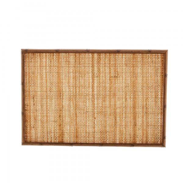 Bandeja 45cm Woodart Bambu de Madeira e Sisal