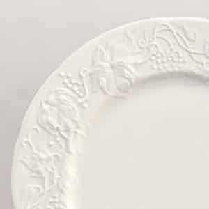 Jogo de Prato de Sobremesa Wolff Limoges Vendange 21cm 6 Peças de Porcelana Branca