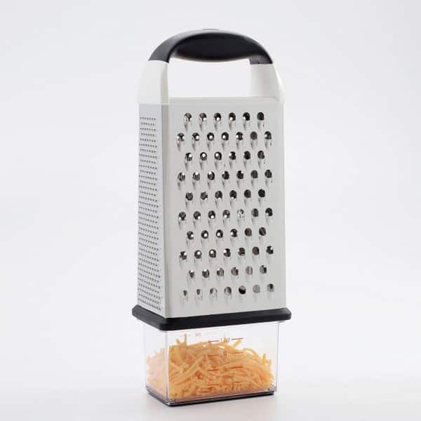 Ralador 4 Faces com Dispenser Oxo Good Grips 30cm de Aço Inox