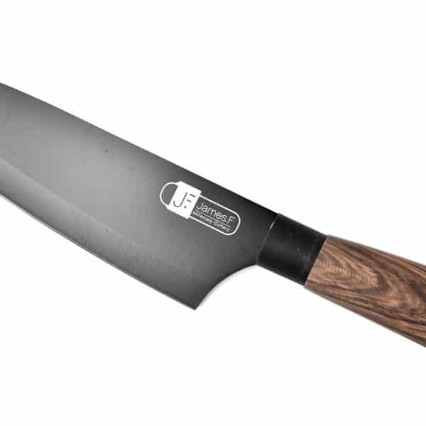 Faca Chef Média James.F Black Wood 15cm de Aço Inox e Resina Siliconada