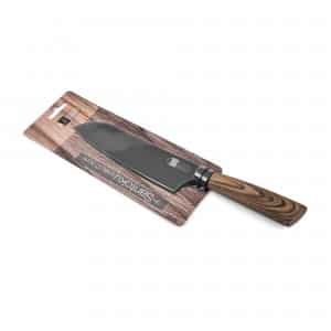 Faca Santoku James.F Black Wood 18cm de Aço Inox e Resina Siliconada