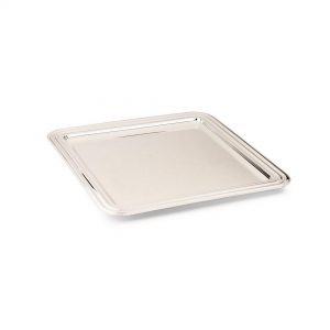 Bandeja de Prata Hercules 34cm Quadrada Borda Lisa