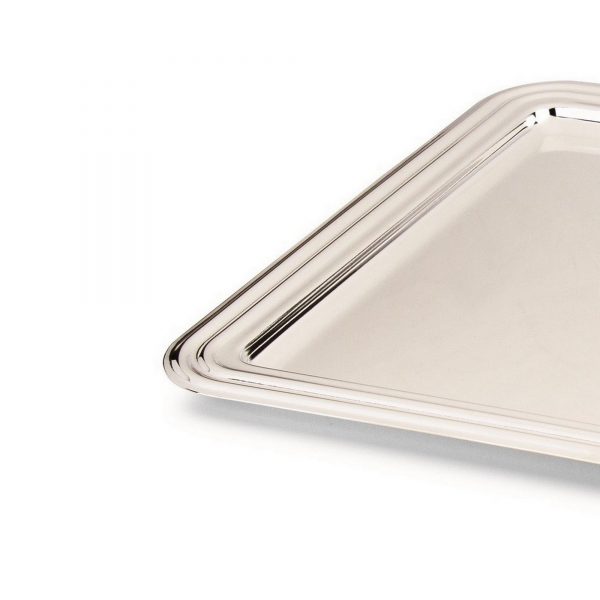 Bandeja de Prata Hercules 34cm Quadrada Borda Lisa